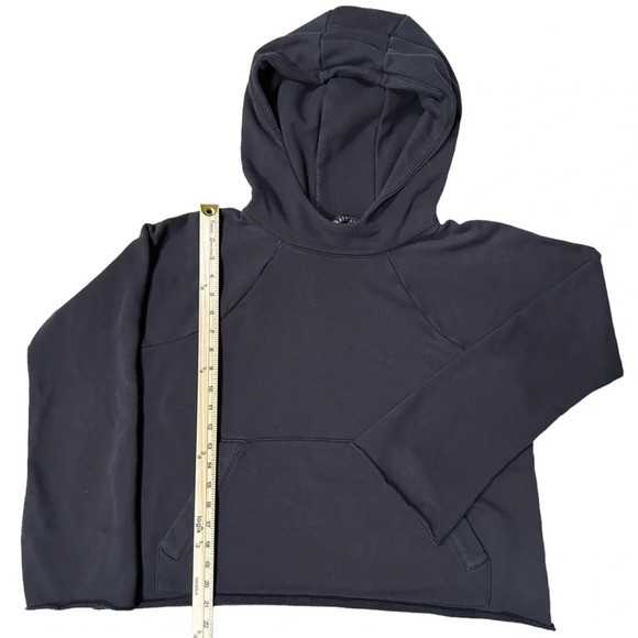 Athleta | Womens French Terry Pique Hoodie in Black, Size Medium - Picture 4 of 6